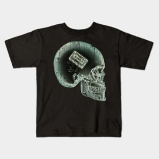 Retro Audio Cassette Skull Kids T-Shirt